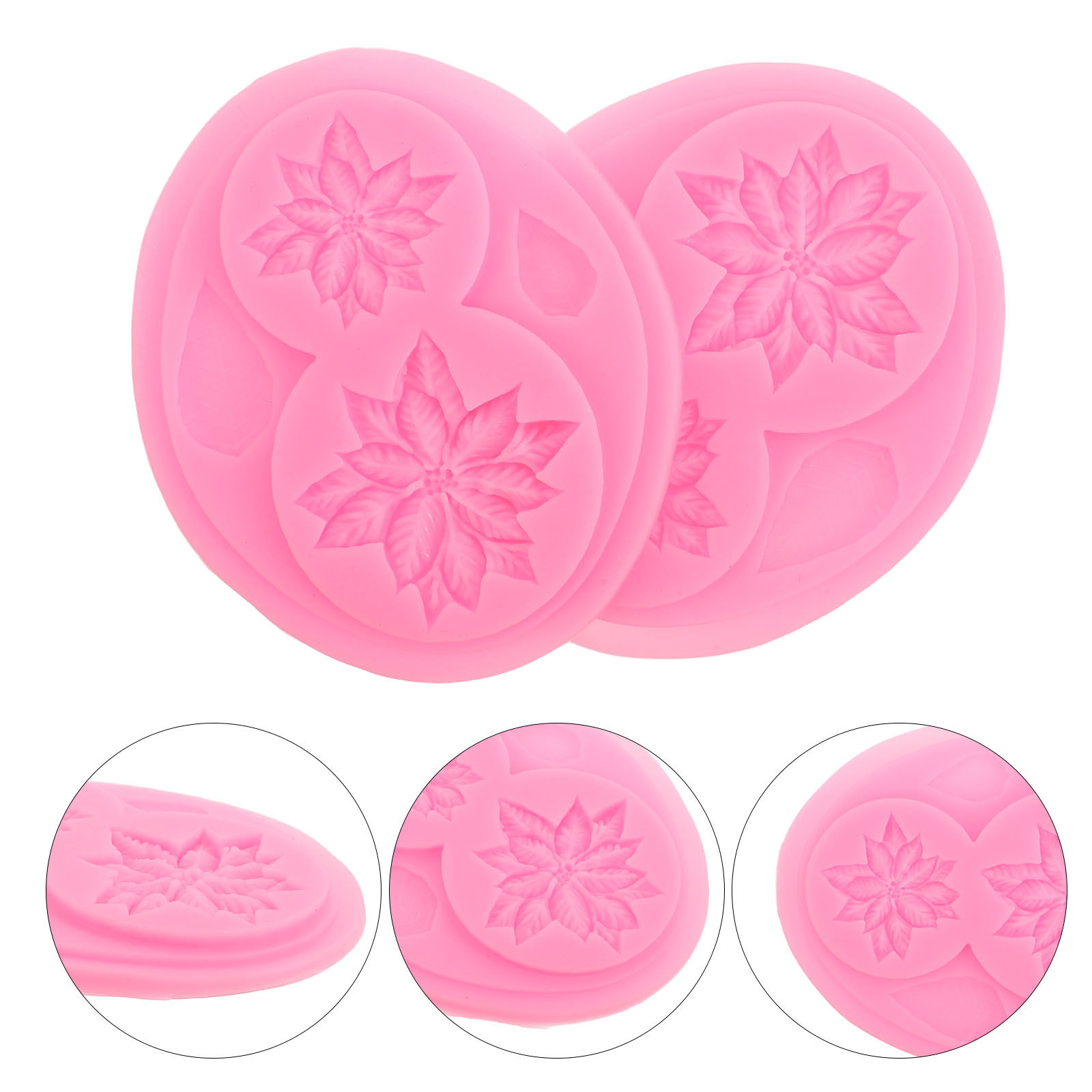 Soap Making Ins - 2 sztuki silikonowych foremek w kwiatowy