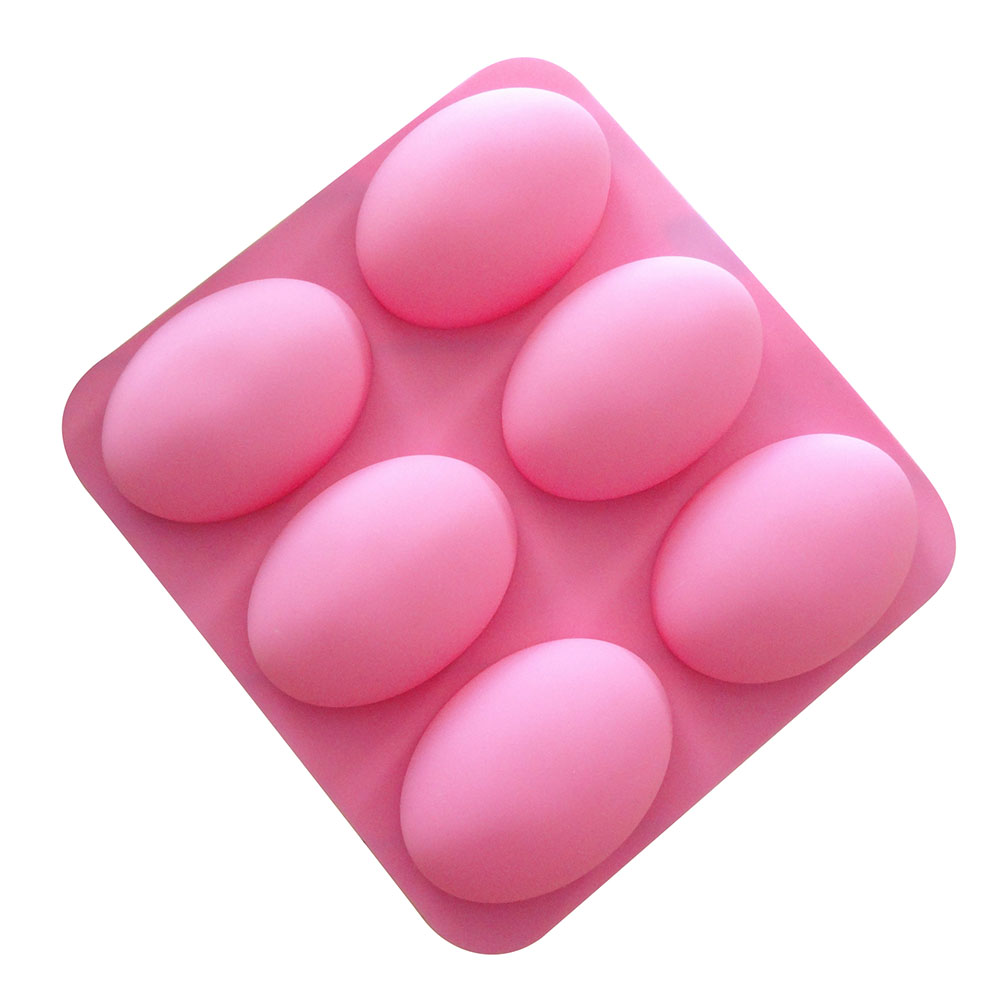 Soap Making Instructions - 6 wgłębień Wielofunkcyjna owalna silikonowa forma